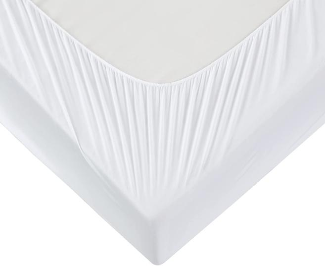 Funda de cama para sábana bajera transpirable con banda elástica, bolsillo profundo ajustado - Protector de colchón impermeable sin vinilo (2)