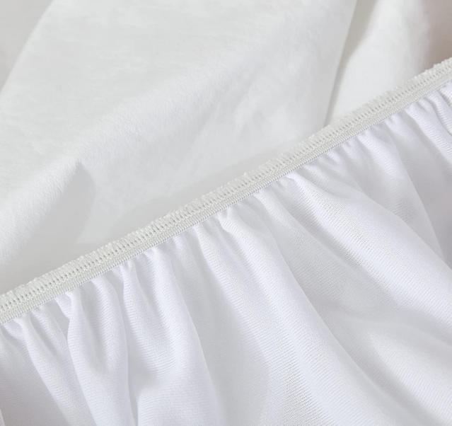 Funda de cama para sábana bajera transpirable con banda elástica, bolsillo profundo ajustado - Protector de colchón impermeable sin vinilo (3)