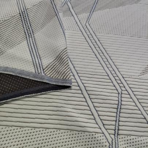 polyester spun yarn geometric mattress knitted fabric pillow case 1